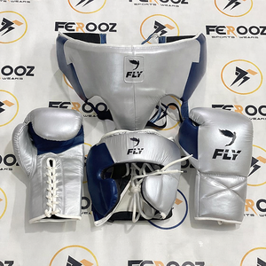 Juego de Guantes de Boxeo Marrón Plateado Personalizados de Calidad Premium OEM ODM con Logotipo Personalizado para Artes Marciales MMA Kickboxing - Product Image 4