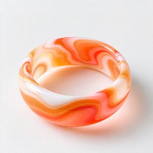 Ocean Breeze Bracelet en résine artisanal pour femme Design 3D élégant de tourbillons Style ange capturant la beauté sereine des eaux côtières - Product Image 6