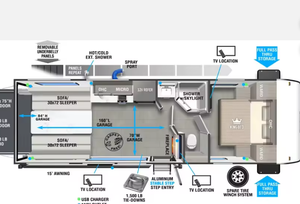 Nouveau 2026 F-o-r-e-s-t R-i-v-e-r F-s-x 260RTK Camping Cruiser, camping-car de toit compatible camion et voiture, pour 4 à 6 personnes, modèle unique - Product Image 3