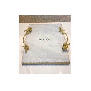 Bandeja de Hotel de forma redonda grande con borde de diseñador moderno, utensilios de cocina, decoración de mesa, bandeja para servir té y café para la mejor venta - Product Image 4