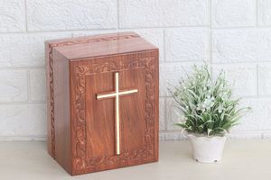 Brass Cross <b>Urns</b> For Male and Female Decorative Funeral <b>Urns</b> Burial Handmade - Product Image 2
