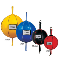 ZEBRA SPORTS Ballon de vitesse professionnel MMA et Boxe, double extrémité, sol-plafond, en PU robuste, élastique, pour entraînement intensif