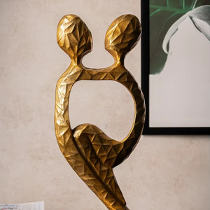 Escultura Metálica Exquisita, Figura Artesanal Premium para Decoración de Mesa de Estudio u Oficina, Obra de Arte Decorativa - Product Image 1