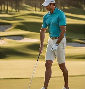 กางเกงกอล์ฟขาสั้นสำหรับผู้ชาย ผ้าฝ้าย 100% สวมใส่สบาย น้ำหนักเบา เหมาะสำหรับกิจกรรมกลางแจ้งและการฝึกซ้อม - Product Image 1