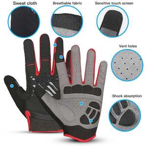 Venta al por mayor transpirable dedo completo ligero antideslizante bicicleta de montaña ciclismo mano guantes verano Fitness ciclismo guantes - Product Image 2