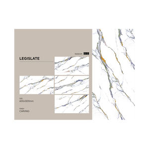 Carreaux de sol modernes en porcelaine polie émaillée 60x120 cm avec finition sculptée pour la décoration intérieure du salon - Product Image 5