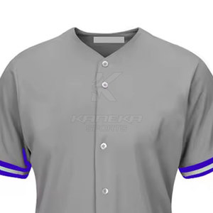 Uniforme de baseball respirant en polyester pour hommes, design de logo personnalisable, ensembles grandes tailles, service OEM, couleur personnalisée de haute qualité - Product Image 3