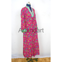 Robe longue en soie tissée style bohème à col en V, coupe trapèze, imprimé cachemire, ajustement régulier, manches courtes, douce et naturelle, décontractée pour l'été