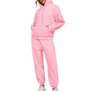 Conjuntos Deportivos Casuales con Capucha para Mujer, Clásicos y a la Moda, para Invierno, con Estampado Personalizado, Mangas Largas, 100% Algodón - Product Image 3