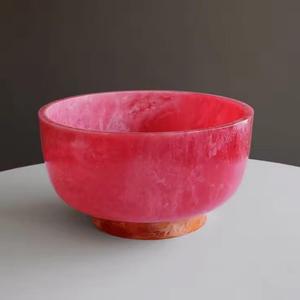 COMBINE Friendly Modern Fancy Round Big Size Resin Fruit and Salad <b>Bowls</b> with Top Quality Handmade Serving <b>Bowls</b> Multi Color - Product Image 4
