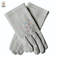 Guantes de Cuero Ceremoniales Tri-Service para Hombre, 100% Piel de Oveja Nappa, Ecológicos, Estilo Liso, para las Cuatro Estaciones y Actividades al Aire Libre
