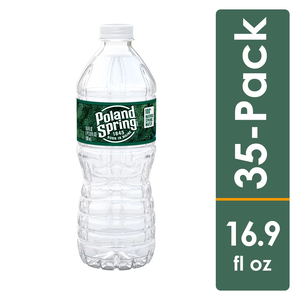 POLAND SPRING 100% Agua de manantial natural Botellas de plástico de 16,9 onzas Agua mineral pura de Fiji Evian Fuente natural Agua potable - Product Image 2