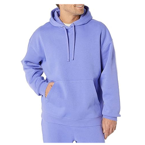 Sweat-shirt et sweat à capuche pour homme, motif uni, 100% coton, tissu tricoté d'hiver, service OEM, logo personnalisé et couleur unie - Product Image 2