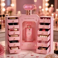 Calendario de Adviento con Forma de Botella de Perfume para San Valentín, Caja de Regalo de Lujo de 14 Días, Caja de Regalo PR