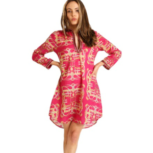 Nouveautés femmes Fashion House décontracté imprimé floral manches longues décontracté tunique haut - Product Image 1