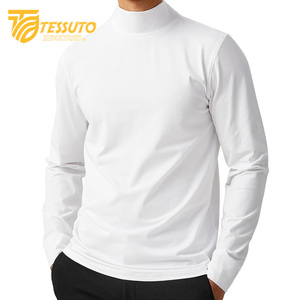 Pulls en tricot brodés pour hommes ODM 100% coton Couleur unie Motif entièrement respirant Coupe-vent Séchage rapide Haut d'hiver Confort - Product Image 4