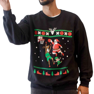 เสื้อสเวตเชิ้ตคอตตอนผสมสำหรับผู้ชายคอกลมลายพื้นขนาดมาตรฐาน - Product Image 3