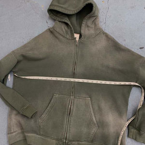 2025 OEM ODM Mejor proveedor Hombres Sudaderas de algodón Abrigo con cremallera completa con capucha Cremallera Unisex Sudaderas con capucha de manga suelta - Product Image 1