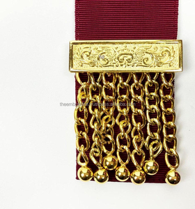 Venta al por mayor personalizado Masonic Regalia Past Master Blue Lodge Delantal-Terciopelo azul con oro bordado a mano - Product Image 4