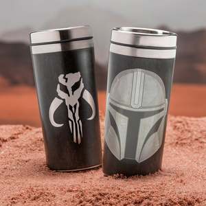 Taza de Viaje de Acero Inoxidable con Diseño del Casco Mandaloriano, Serie Mandalorian - Product Image 1