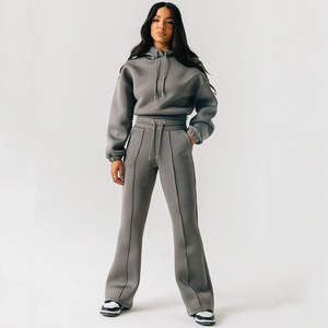 Conjunto Deportivo con Capucha para Mujer, Fabricante OEM ODM, Conjunto de Dos Piezas para Entrenamiento y Uso Diario - Product Image 1