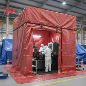 Bâche de protection industrielle pour atelier |   Bâche en PVC imperméable et résistante aux déchirures pour la protection des équipements et des matériaux d'atelier - Product Image 6