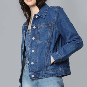 Chaquetas de mezclilla gruesas y cálidas para mujer al mejor precio, venta al por mayor, nueva ropa de invierno a la moda, chaquetas de mezclilla para mujer para niñas - Product Image 3