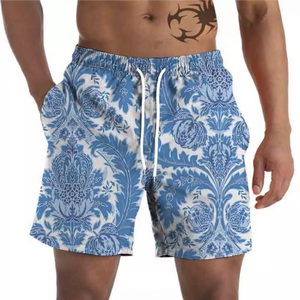 Short de plage d'été pour hommes Maillot de bain Board Shorts de plage avec poches Short de bain tendance - Product Image 4