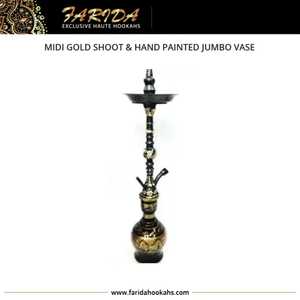 Ensemble de chicha égyptienne traditionnelle de luxe de taille moyenne, gravée à la main, en laiton massif, accessoires complets, laque, chichas en gros - Product Image 4