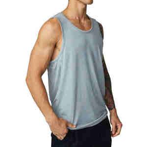 Camiseta sin mangas de gimnasio para hombre de los mejores materiales, diseño de logotipo personalizado, tejido de punto, característica transpirable, superventas con precio razonable a la venta - Product Image 5