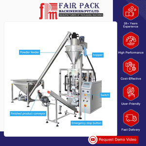 Totalmente automático PLC Servo Motor Servo Auger Llenador Especias Café Llenado y Sellado Collar Tipo VFFS Máquina de 220V/380V - Product Image 2