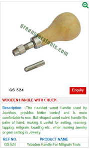GS 524 Jewelry <b>Tools</b> with Wooden Handle and Chuck for <b>Engraving</b> on Jewellery Professional Quality - Product Image 2