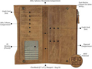 Cartera de hombre ligera de alta calidad con cierre de botón a presión de piel auténtica y logotipo personalizado 2025, producto de tendencia a precios al por mayor OEM - Product Image 2