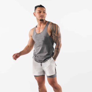 กางเกงขาสั้นวิ่งออกกำลังกายแบบ2 in 1สำหรับผู้ชาย, กางเกงขาสั้นวิ่งออกกำลังกายยิมแห้งเร็วสำหรับผู้ชายในฤดูร้อน - Product Image 1