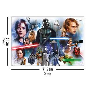 Modern Style Star Wars Episode 1 to 6 Characters <b>Poster</b> Wall Decor Made of Paper - Product Image 5