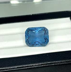 20กะรัต100% ธรรมชาติลอนดอนสีฟ้าบุษราคัมรูปแปดเหลี่ยมหินที่มีความแม่นยำตัดประกายอัญมณีหลวมราคาขายส่งอัญมณี - Product Image 3