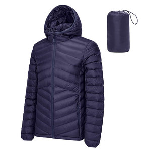 High Quality <b>Winter</b> Men's Puffer Jacket with Stand Collar and Front Logo Breathable 100% Polyester Best Selling - Product Image 1