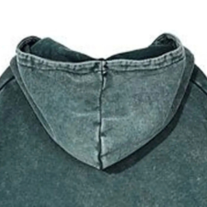 Venta al por mayor 3D bordado Street-Wear Vintage Cropped Hoodie Distressed Acid Washed Loose Fit Distinct Relieve Woven Fleece - Product Image 5