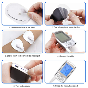 Électrodes réutilisables auto-adhésives sans latex hypoallergéniques pour appareils TENS pour le soulagement de la douleur - Product Image 3