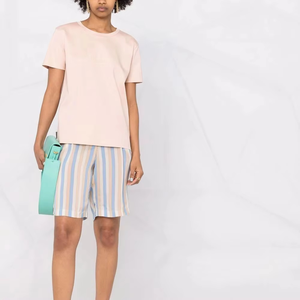 Camisetas transpirables de tendencia personalizada para mujer, cuello redondo, secado rápido, con estampado de logotipo, hechas en Pakistán para el verano, 2025 - Product Image 3