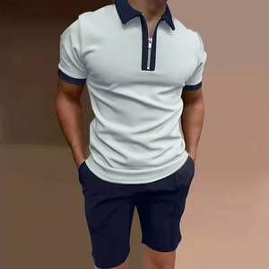 Men's for <b>Shirt</b> Set Two Piece Casual Breathable Summer <b>Long</b> <b>Sleeve</b> 100% Cotton Front Logo - Product Image 1
