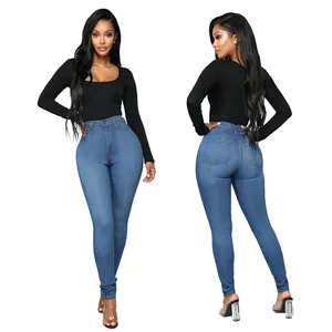 Top sale Wholesale Women Ripped Jeans Denim Pant Ladies Skinny Jeans Pants Denim Women's Jeans