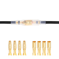 25/50/100 Ensembles de bornes à connecteur femelle et mâle en laiton plaqué 4,0 mm, connecteurs à sertir, manchons isolants en plastique pour fils, 250V, Modèle 2155