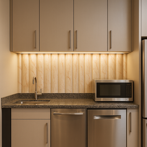 Bền nhẹ PVC hiện đại hoa rãnh tấm Tường với liền mạch khớp sạch kết thúc gỗ sồi tự nhiên cái nhìn cho ngôi nhà căn hộ - Product Image 1