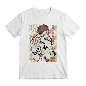 เสื้อยืดอนิเมะเรียวเมน ซุคุนะ น้ำหนักเบา 200-300 กรัม ผลิตจากผ้าฝ้ายเมอร์เซอไรซ์/ใยไผ่ พร้อมลายพิมพ์ - Product Image 1