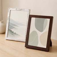 Lot de 5 cadres photo créatifs en MDF, faits à la main, avec impression UV, tailles mixtes 4x6", 5x7", 6x8", 8x10", découpe au laser en bois, vente en gros directe usine