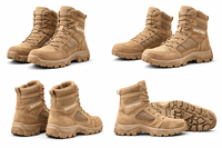 Bottes habillées en cuir imperméables à lacets pour hommes, marron, à tige haute, pour usage formel et extérieur, Quick Way Industries