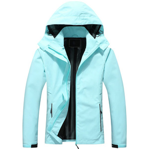 Gran oferta, chaqueta impermeable a la moda para mujer con capucha desmontable, chaqueta cortavientos Softshell ligera para exteriores - Product Image 3