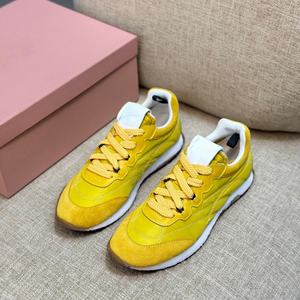 Zapatos deportivos de cuero genuino de colores brillantes con cordones y punta cerrada, zapatos de diseñador a la moda, zapatos casuales cómodos. - Product Image 2