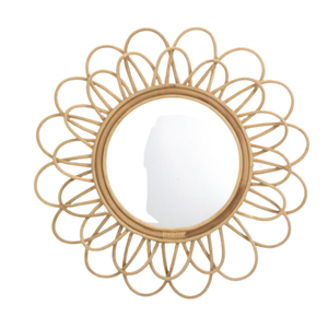 Hot Trending Eco-friendly Natural <b>Rattan</b> <b>Round</b>/Oval <b>Mirror</b> for Bedroom Home Decor Vintage Traditional Style for Gifts - Product Image 2